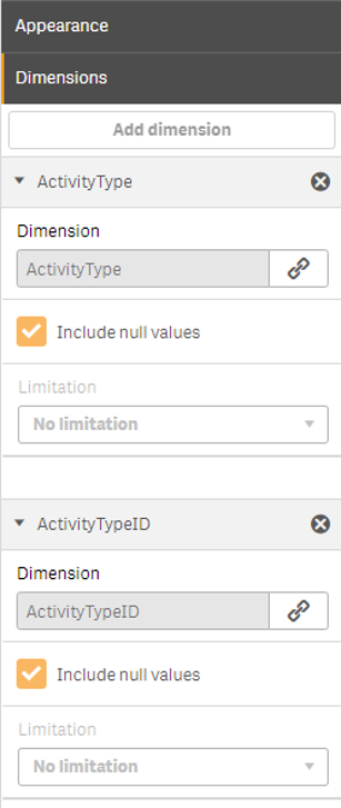 Query Builder - Dimensions