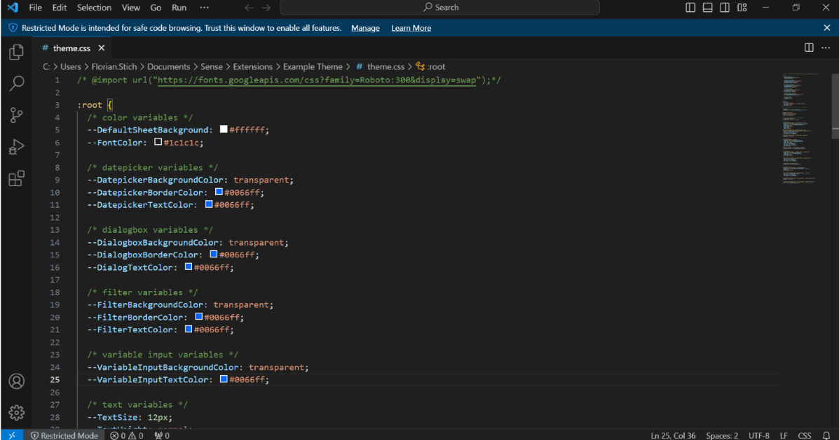 Custom Theme Charts CSS 1